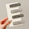 Pasador de Cristal Coreano para Mujer 2025 Nuevo Estilo Clip Lateral de Flequillo de Gama Alta Pinza Bb para el Pelo del Frente Accesorio para el Cabello