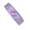 Cinta de 2.5 cm con Estampado en Caliente y Letras, Cinta Colorida para Decoración de Cajas de Regalo, Lazo Navideño Hecho a Mano para DIY