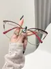 Óculos de armação reta estilo gatinho, anti-luz azul, alta qualidade, best-seller transfronteiriço, nova moda, simples, armação versátil para mulheres