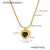 Collar y pendientes de estilo retro europeo y americano con diseño de amor negro, adecuados para mujeres de acero y titanio, accesorios transfronterizos populares.