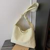 2025 Estilo Occidental Bolso de Hombro Plisado de Burbuja de Nube Bolso de Mano Simple para Estudiante Femenina Color Caramelo Femenino Bolso Francés de Axila