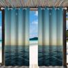 Cortinas Blackout Impressas com Paisagem Externa Personalizada e Cenário de Montanha Magnífico para Varanda, Dropshipping Disponível