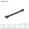 Llave de Doble Extremo de Doble Propósito Negra por Electroforesis Herramienta de Juego para Reparación y Mantenimiento de Automóviles Llave Abierta de Flor de Ciruelo Manual