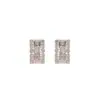 Pendientes Huecos en Forma de C con Diamantes Completos y Aguja de Plata S925, Elegantes y de Alta Gama, Pendientes Ligeros de Lujo y Elegantes para Mujer