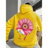 Sudadera con capucha transfronteriza Exportación Moda masculina Patrón de flores grandes Deseo Amazon Temu Uno