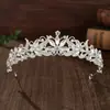 Tocados de Corona Nupcial Transfronterizos, Accesorio para el Cabello de Metal, Corona Barroca, Diadema de Cristal, Tocados de Boda de Alta Gama al por Mayor