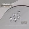Pedras de Strass Transparentes para Nail Art Alternativa ao K9, Strass Transparentes Brancos com Base Pontiaguda, Diamantes de Vidro Irregulares em Formato de Coração, Adequados para Pó de Espelho
