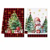 Paños de limpieza navideños al por mayor transfronterizos con estampado de Santa Claus, paños de cocina para limpieza festiva, hechos a medida según su diseño
