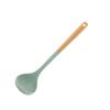 Herramientas de cocina con mango de madera colgante, pala de silicona, sartén antiadherente, pala multiusos para saltear, pala de silicona de grado alimenticio, cuchara para sopa