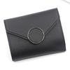 Cross-Border moda elegante mulheres curto tri-fold carteira sólida cor titular carteira clutch moeda bolsa funcional