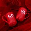 Suministros de boda al por mayor personalizados creativos lavado Amor enjuague bucal Taza boda novia acompañar pareja Taza para dientes