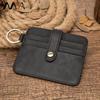 Bolsa de Cartão de Couro Maronte Simples Casual Couro de Vaca de Primeira Camada Porta-Cartão Comércio Exterior Atacado Bolsa Fina para Cartão de Crédito Bolsa de Transporte