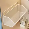 Estante de almacenamiento de pared para dormitorio de estudiantes, estante colgante adhesivo para dormitorio, organizador de pared para mesita de noche/sobre cama, cesta colgante sin perforaciones