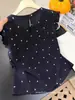 Nueva blusa de verano estilo francés con estampado de corazón, versión coreana con lazo, camisa sin mangas adelgazante para mujer, de lunares, elegante para figuras petite