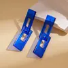 Pendientes Colgantes Geométricos de Acrílico con Degradado Transfronterizos Europeos y Americanos con una Vibración Única de Dopamina, Pendientes de Alta Gama para Mujer