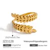 Anillo de Acero Inoxidable Transfronterizo con Apertura Ajustable, Ramas Cruzadas Irregulares, Diseño en Espiral, Joyería de Moda Trendy Estilo Ins que Conserva el Color