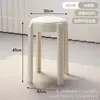 Taburete blando de plástico apilable para uso doméstico engrosado moderno simple taburete redondo alto adulto resistente duradero banco extra grueso