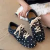Zapatillas de entrenamiento alemanas de moda de doble tira con corte profundo para mujer, nuevas de 2026, estilo vintage, planas, casuales, versátiles, de nicho, con lunares, modelo Cortez