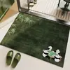 Tapetes de Banheiro de Lama Diatomácea com Desenhos de Floresta, Tapetes de Pé Absorventes Antiderrapantes para Banheiro, Tapetes de Entrada Resistentes a Manchas e Fáceis de Cuidar