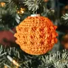 Nova bola de Natal Amazon Europeia e Americana transfronteiriça, enfeites para festa de fim de ano, pingente de decoração de árvore de Natal de tricô feito à mão