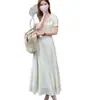 Nuevo Vestido Elegante de Verano 2026 Estilo Francés Ceñido a la Cintura Adelgazante para Mujer, Vestido de Longitud Media de Alta Gama para Mujeres Petitas