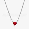 Aretes de Anillo de Venta Caliente Transfronterizos para Mujer Chapados en Cobre Plata S925 Conjunto de Pulsera Tennis Forma de Corazón Collar de Zirconia Diamante Rojo Regalo