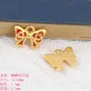 Colgante estilo nacional accesorios para joyería DIY etiqueta de lazo de lingote de la suerte de arena dorada pulsera cuerda para el pelo colgante de aleación