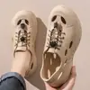 Sapatos de Furo Respiráveis de Verão para Homens Sola Grossa Antiderrapante 2026 Sandálias para Uso Externo Dirigindo Praia Riacho Travessia Sandálias de Exterior