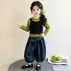 Conjunto de Niña Otoño 2026 Ropa Nueva para Niños Conjunto de Otoño para Bebé Top Falso de Dos Piezas Pantalones Casuales Conjunto de Dos Piezas