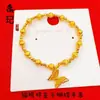 Pulsera de Pixiu y Bambú Chapada en Oro Tendencia de Tiktok para Mujer, Moderna y Versátil, con Diseño de Calabaza y Trébol de Cuatro Hojas, Regalo para Novia