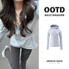 Chaqueta softshell de corte ajustado para mujer, nuevo estilo de principios de otoño 2026, entallada en la cintura, adelgazante, chaqueta corta para deportes y senderismo
