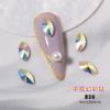 Joyería de diamantes de fondo plano al por mayor para arte de uñas Red trapezoidal AB mágica gota de agua semillas de melón taladro multi-corte forma de diamante desnudo diamante de color