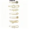 Broche para Marcar a Cintura, Conjunto Simples em Forma de Cabaça Anti-Exposição, Broche para Lenço, Broche de Pérola, Broche Elegante