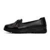 Zapatos de cuero de talla grande para todas las estaciones, suela blanda, antideslizantes, cómodos, suela de poliuretano, estilo chino, zapatos sencillos para mujeres de mediana edad y mayores, estilo étnico