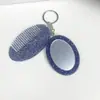 Nuevo Espejo Ovalado Espejo Multifuncional Peine Llavero Moda Versátil Colgante para Bolso/Llave Herramienta de Maquillaje Portátil