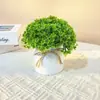 Punto Hemisferio Planta Verde Cuerda de Cáñamo Lazo Pequeño Bonsái Hotel Restaurante Decoración de Mesa Planta Simulada Planta en Maceta Mini