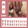 Oval vermelho e verde cor de contraste Jinbo simples menina doce não ultrapassada versátil europeu e americano ins estilo commuter unhas postiças atacado