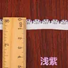 Al por mayor coloridos en stock 1.2cm concha encaje gomas para el pelo lencería hecho a mano ropa de muñeca dobladillo borde de capullo hueco banda elástica