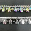 Cadena de strass con adhesivo termofusible para ropa DIY, accesorios de perforación en caliente, cadena para decoración de vestidos de boda, venta al por mayor