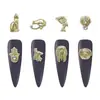 Decorações de Unhas Temáticas Faraó Cleópatra Suprimento Transfronteiriço 8 Tipos de Acessórios Metálicos com Diamantes de Liga Adequados para Esmalte em Gel