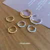 Conjunto de Anillo Abierto Redondo de Encaje Estilo Coreano Ins y Aretes con un Diseño de Moda, Accesorios Versátiles Únicos