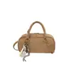 Bolso de mano para mujer, bolso de bowling de alta gama, colección otoño/invierno 2026, bolso Boston con textura de gamuza, bolso de moda para el día a día