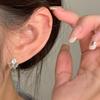 Nuevos pendientes de mariposa con diamantes para mujer, elegantes y geniales pendientes de circonita con diseño de nicho, pendientes de plata al por mayor.