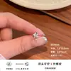 Aretes de Hueso de Oreja de Acero de Titanio 316L con Circonita de Estrella de Cinco Puntas Super Brillante, Aretes para Mujer, Pendientes de Acero de Titanio de Gama Alta de Nicho
