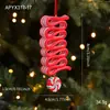 Novos Suprimentos para Decoração de Natal Pingentes Criativos de Doce Vermelho, Branco e Verde Argila Macia Pingentes Artificiais de Pirulito em Estoque