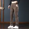 Pantalones Casuales Nuevos para Hombre Primavera y Otoño Sueltos Rectos Elásticos Pantalones de Vestir Simples Versátiles Anti-Arrugas