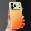 Funda de Cristal con Degradado Tipo Hielo Adecuada para iPhone 17 Pro Max Gama Alta Ventana Grande Funda para Teléfono Apple 15 Cubierta Anticaídas
