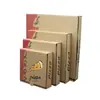 Cajas de pizza impresas a medida, cajas corrugadas gruesas de grado alimenticio, cajas de pizza con empaque de logotipo personalizado, directo de fábrica