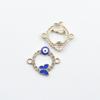 Accesorios de joyería de bricolaje, colgante doble de mariposa de ojo de diablo, gota de aceite, collar de aleación, pulsera, colgante individual, accesorios al por mayor