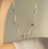 Collar de Corazón de Mariposa con Perlas Estilo Coreano Super Hada Nicho Moda Dulce Versátil Popular Mismo Estilo Collar de Gama Alta